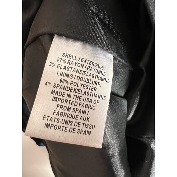 Milly Black Blue Sequin Striped Veronica Sleeveless Cocktail Dress Size 2 - Picture 11 of 11